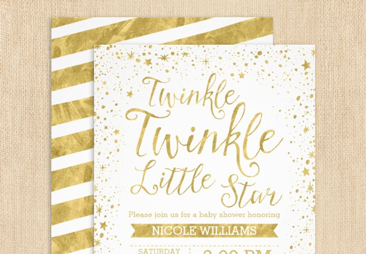 authorshusband: Twinkle Little Star Baby Shower Invitations