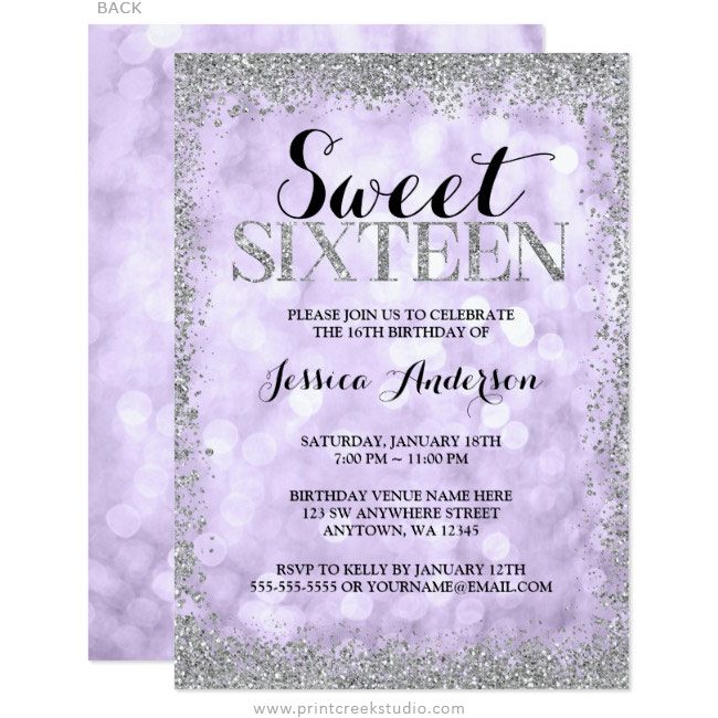 sweet sixteen invitations